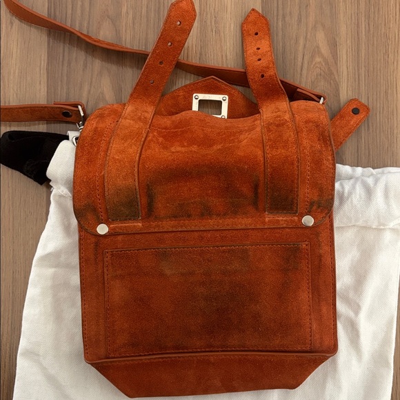 Proenza Schouler Mini Ps1 Suede Bag in Mahogany - Picture 6 of 8